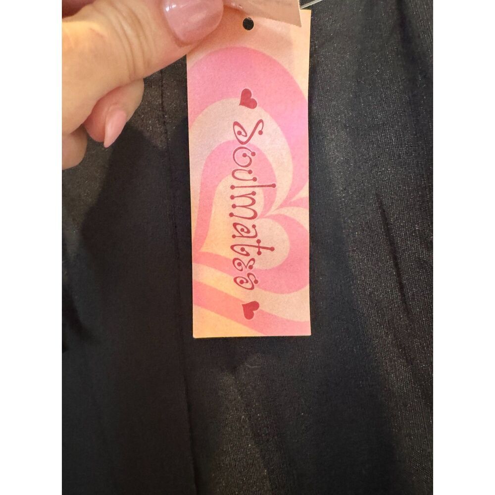 🖤 NWT Y2K Soulmates A-Line Skirt • Size 7 • Black Mini ✨Ribbon Detaile Back Zip - Picture 4 of 6